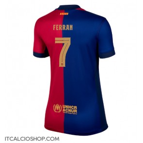 Barcelona Ferran Torres #7 Prima Maglia Femmina 2024-25 Manica Corta